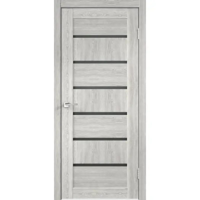 Дверь межкомнатная остеклённая Опал 70x200 см ПВХ цвет дуб европейский серый (с замком в комплекте)
