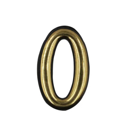 Цифра «0» самоклеящаяся 50 мм пластик цвет золото