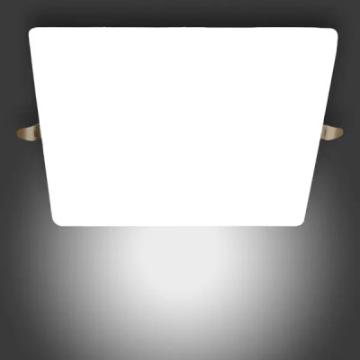 Светильник точечный светодиодный встраиваемый Apeyron квадрат под отверстие 10.5 мм 18 м² нейтральный белый свет цвет белый