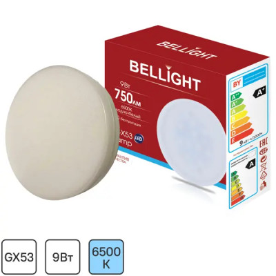 Лампа светодиодная Bellight GX53 220-240 В 9 Вт диск 750 лм холодный белый свет