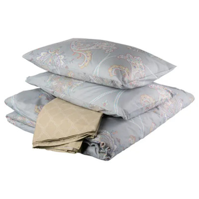 Комплект постельного белья Amore Mio Джайпур двуспальный сатин разноцветный