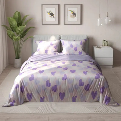 Комплект постельного белья Amore Mio Ваниль полутораспальный сатин разноцветный
