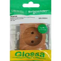 Розетка встраиваемая Schneider Electric Glossa без заземления цвет дуб