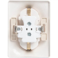 Розетка двойная встраиваемая Schneider Electric Glossa с заземлением цвет платина