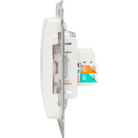 Розетка компьютерная встраиваемая Schneider Electric Glossa RJ45 цвет молочный