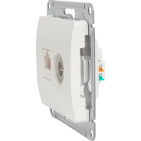 Розетка компьютерная встраиваемая Schneider Electric Glossa RJ45 цвет молочный