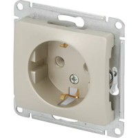Розетка встраиваемая Schneider Electric Glossa с заземлением цвет платина