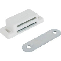 Защелка магнитная Jet 18x45x3 мм, пластик, цвет белый, 4 шт.