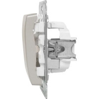 Переключатель встраиваемый Schneider Electric Glossa 2 клавиши цвет платиновый