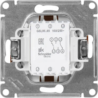 Переключатель встраиваемый Schneider Electric Glossa 2 клавиши цвет дуб