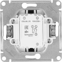 Выключатель встраиваемый Schneider Electric Glossa 2 клавиши цвет графит