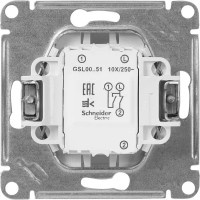 Выключатель встраиваемый Schneider Electric Glossa СХ5 2 клавиши цвет молочный