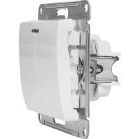 Выключатель встраиваемый Schneider Electric Glossa СХ5А 2 клавиши цвет молочный