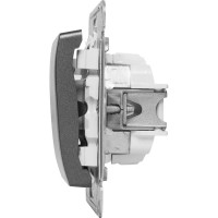 Выключатель встраиваемый Schneider Electric Glossa 1 клавиша цвет графит