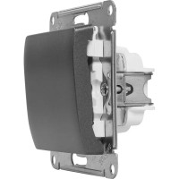 Выключатель встраиваемый Schneider Electric Glossa 1 клавиша цвет графит