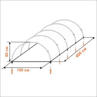 Парник Агротекс тоннельный мини 4х0.6х0.6 м