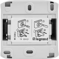 Переключатель накладной Legrand Quteo 1 клавиша цвет серый