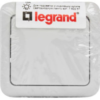 Переключатель накладной Legrand Quteo 1 клавиша цвет серый