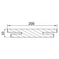 Добор дверной коробки телескопический Ларго Соло Эколайн 2060x200x10 эмаль, цвет белый