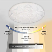 Светильник настенно-потолочный светодиодный Семь огней Фрио с пультом управления 28 м², регулируемый белый свет, цвет белый