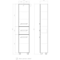 Пенал для ванной Vigo Moss 189.5x40 см цвет белый
