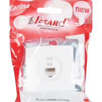 Розетка компьютерная встраиваемая Lezard Karina cat 6 цвет белый