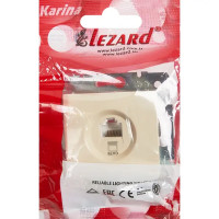 Розетка компьютерная встраиваемая Lezard Karina cat 6 цвет кремовый