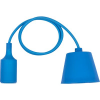 Патрон для лампы E27 TDM Electric с подвесом 1 м цвет синий
