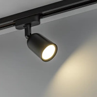 Трековый светильник спот поворотный Ritter Artline 55x87мм под лампу GU10 до 2.6м² пластик цвет чёрный