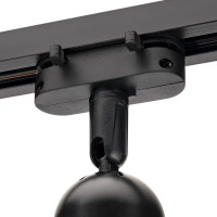Трековый светильник спот поворотный Ritter Artline 55x87мм под лампу GU10 до 2.6м² пластик цвет чёрный