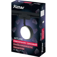 Трековый светильник спот поворотный Ritter Artline 83x30мм под лампу GX53 до 4м² металл цвет чёрный