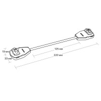 Коннектор для соединения трековых шинопроводов гибкий Ritter Artline 220x33x19мм пластик/медь цвет чёрный