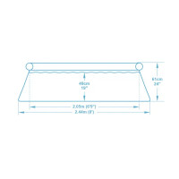 Бассейн надувной Bestway 57448 BW ø244 h61 см 1880 л