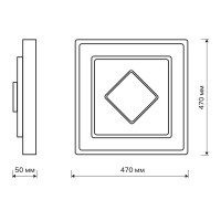 Люстра потолочная светодиодная диммируемая Ritter Crystal 3D 52367 3 с д/у 120 Вт 40 м² регулируемый белый свет цвет белый