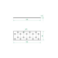 Пластина соединительная PS 120x40x1.8