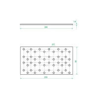 Пластина соединительная PS 200x80x1.8