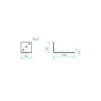 Балочный угол KB 100x50x50x3