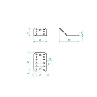 Угол крепежный 135° KUS 50x50x35x1.8