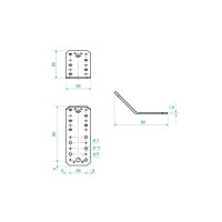 Угол крепежный 135° KUS 90x90x65x1.8