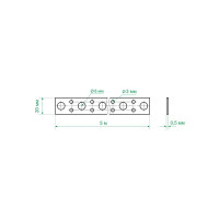 Перфорированная лента прямая LP 20x0.5 5 м оцинкованная сталь цвет серебро