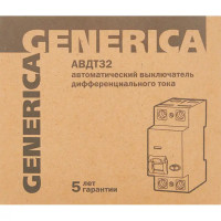 Дифференциальный автомат Generica 32 C16 А 30 мА 4.5 кА