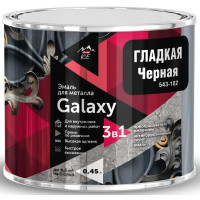 Грунт-эмаль 3 в 1 по металлу и ржавчине Parade Galaxy гладкая цвет черный 0.45 л