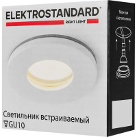 Светильник точечный встраиваемый влагозащищенный Elektrostandard GU10 125 отв 60 мм, 2 м², белый свет, цвет белый