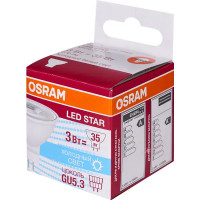 Лампа светодиодная Osram GU5.3 230 В 5 Вт спот прозрачная 400 лм холодный белый свет