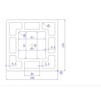 Опорный столб ДПК СМ Decking цвет Мербау 120x120x3000 мм