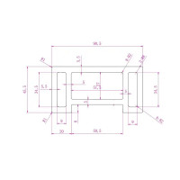 Профиль перил ДПК СМ Decking цвет мербау 45x90x3000 мм