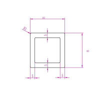 Промежуточный профиль ДПК СМ Decking цвет Мербау 40x40x3000 мм