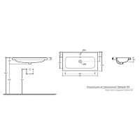 Раковина Эридан встраиваемая 80 см