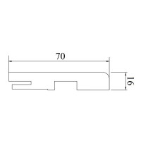 Плинтус напольный МДФ Дуб пломбир 70x16x2100 мм цвет белый