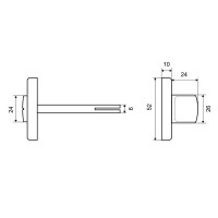 Фиксатор под ручки Palladium RS AB/CP BK, ЦАМ, цвет хром